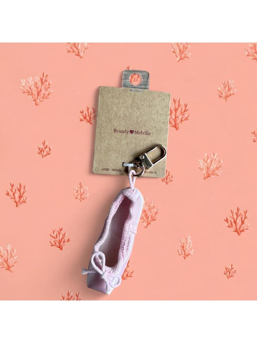 Brandy Melville ballet shoe keychain